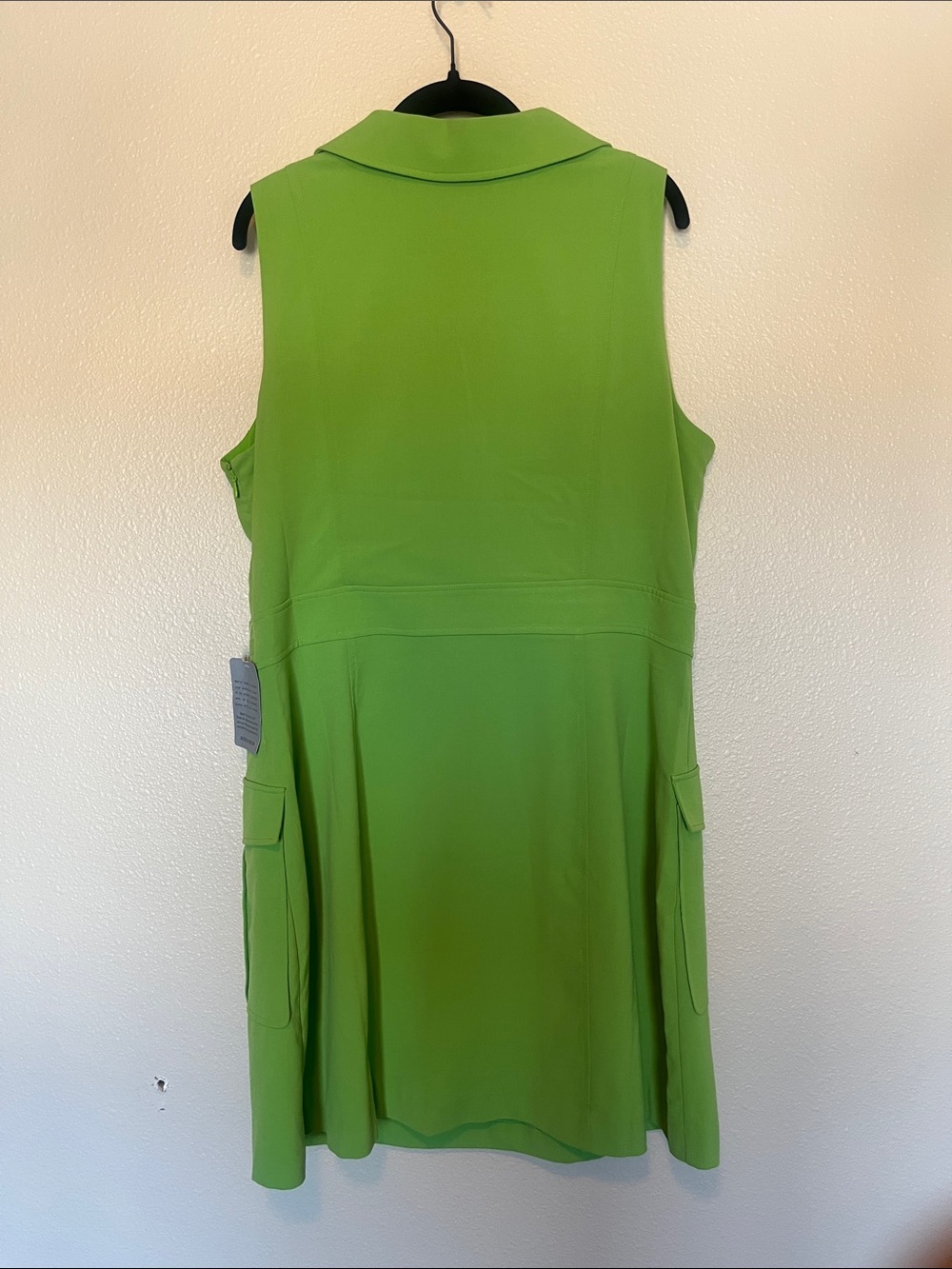 Tahari ASL Lime Green Sleeveless Mini Dress - Picture 8 of 8